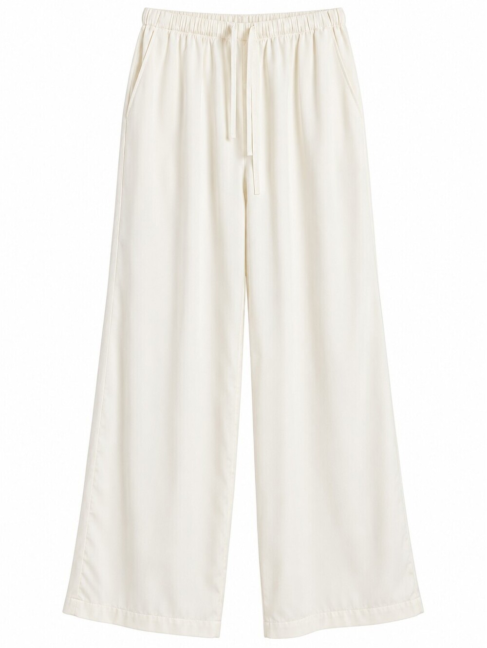 Brandy Melville J Galt Women’s White Wide Leg Drawstring Pants